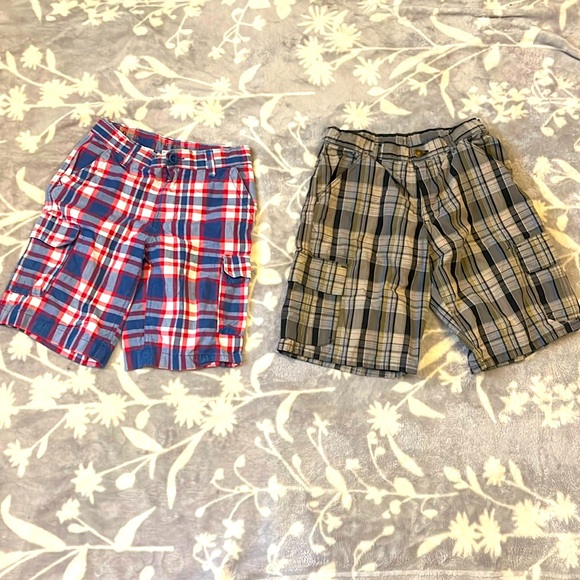 Lands' End Other - Bundle Boys Lands’End & Wrangler Cargo  Shorts - plaid size 12